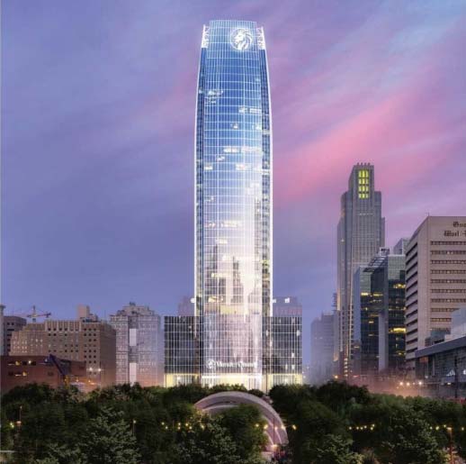 digital rendering of Flatiron District project buildings