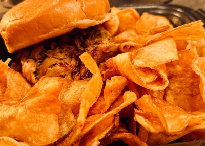 Porky Butts Original Porky with house made kettle chips