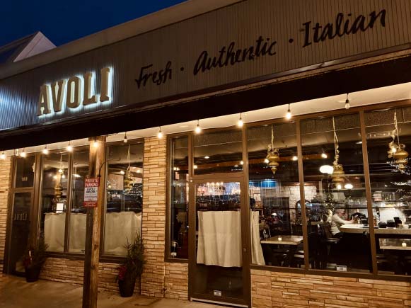 Outside view of Avoli Osteria building