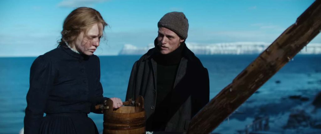 Odessa Young as Eva and Joe Cole as Daniel