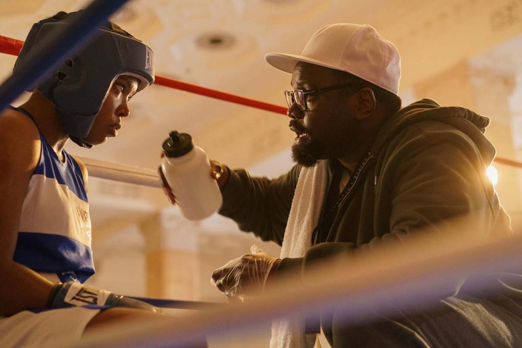 Ryan Destiny as Claressa Shields and Brian Tyree Henry as Jason Crutchfield
