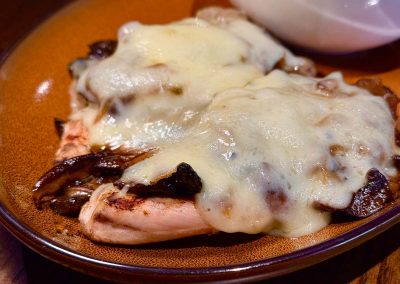 Smothered chicken breast