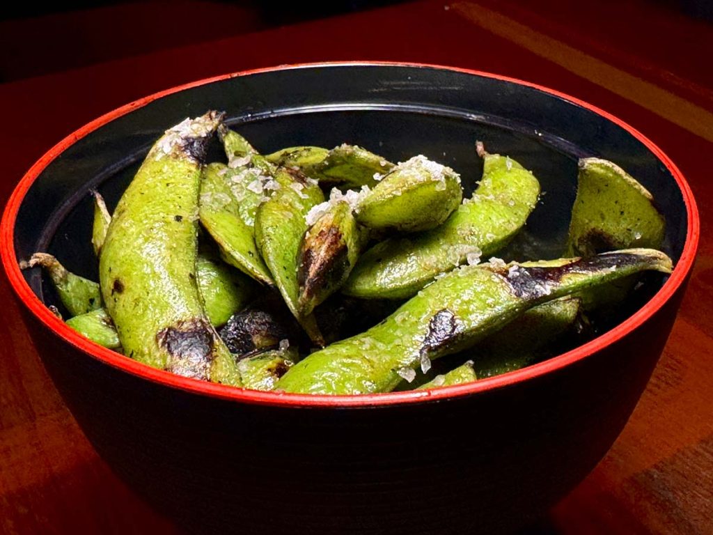 Charred edamame
