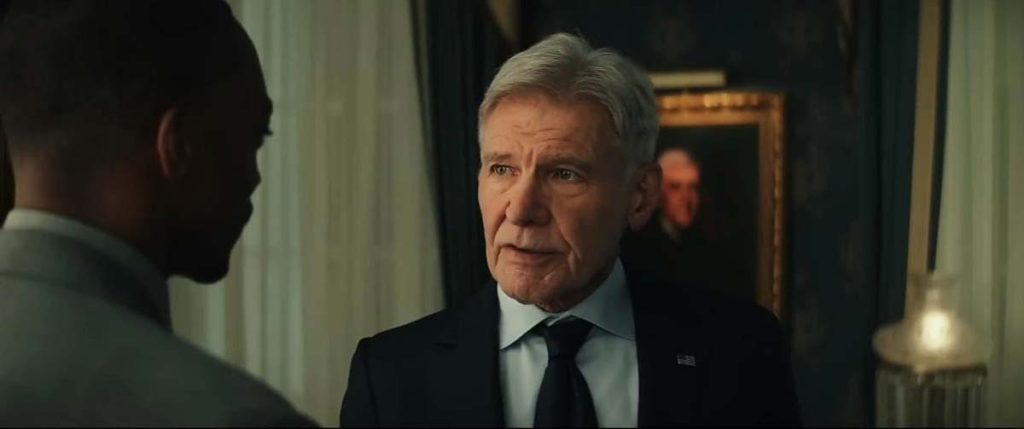 Harrison Ford as President Thaddeus Ross