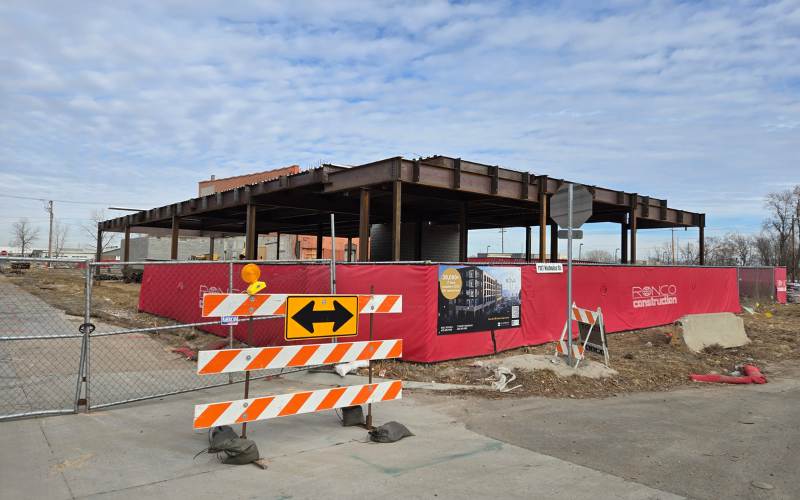 Steel Goes Up at Millwork Commons Site