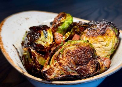 Wood roasted brussels sprouts