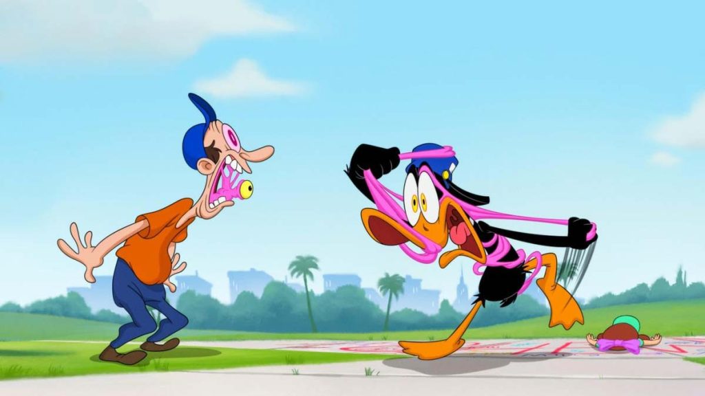Daffy learns the truth about the gum