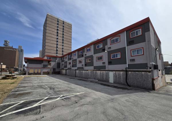 Vacant property at 2211 Douglas Street is slated to be demolished and rebuilt as 73 units of affordable housing