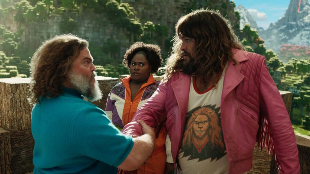 Jack Black as Steve, Danielle Brooks as Dawn and Jason Momoa as Garrett