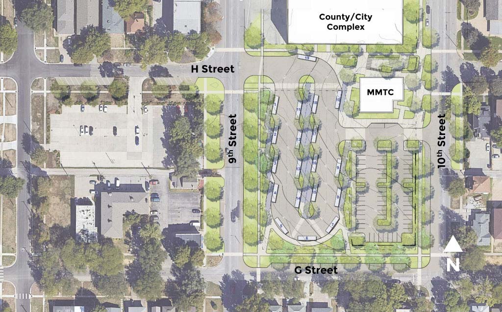 Site Plan for the Lincoln Multi-Modal Transportation Center