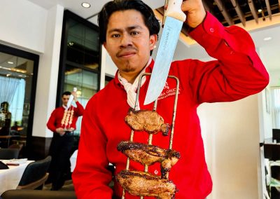 A gaucho with lamb sirloin