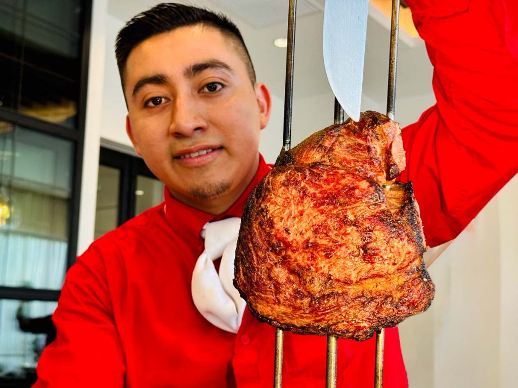 A gaucho with the rib-eye