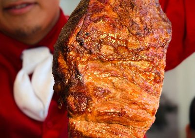 Close up of churrasco steak (fraldinha)
