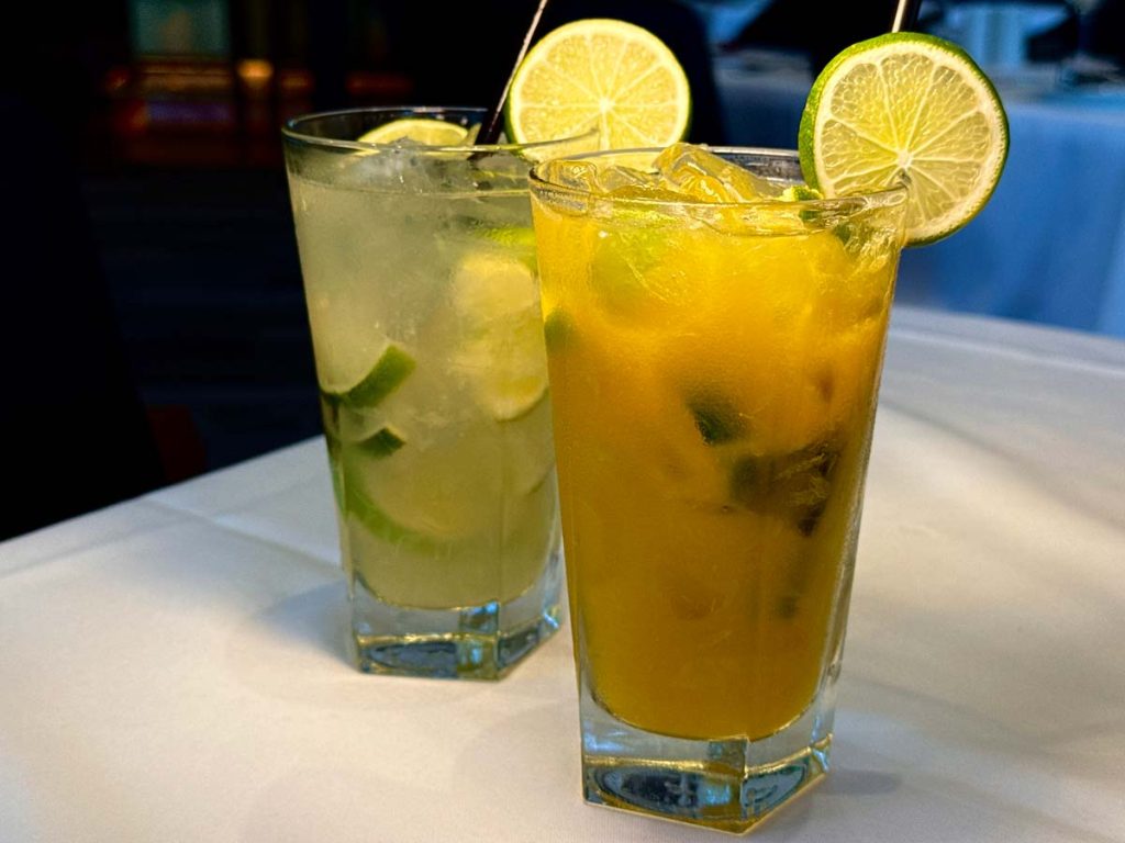 Mango caipirinha and premium caipirinha