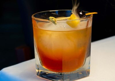 Smoked caramelized pineapple old fasioned