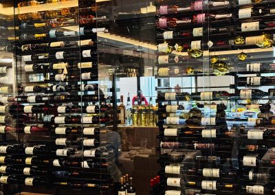 Terra Gaucha dining area wine rack