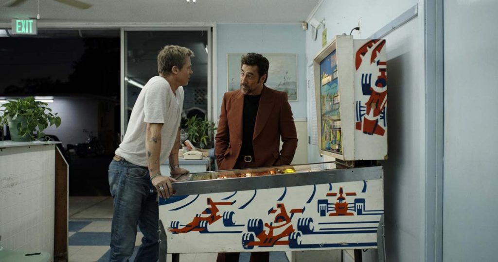 Brad Pitt as Sonny and Javier Bardem as Ruben