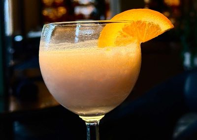 Peaches and cream cocktail
